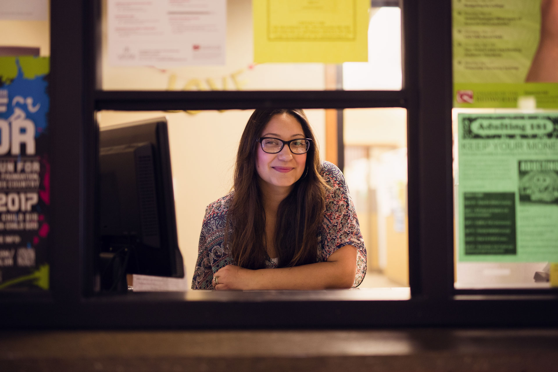 Student at window